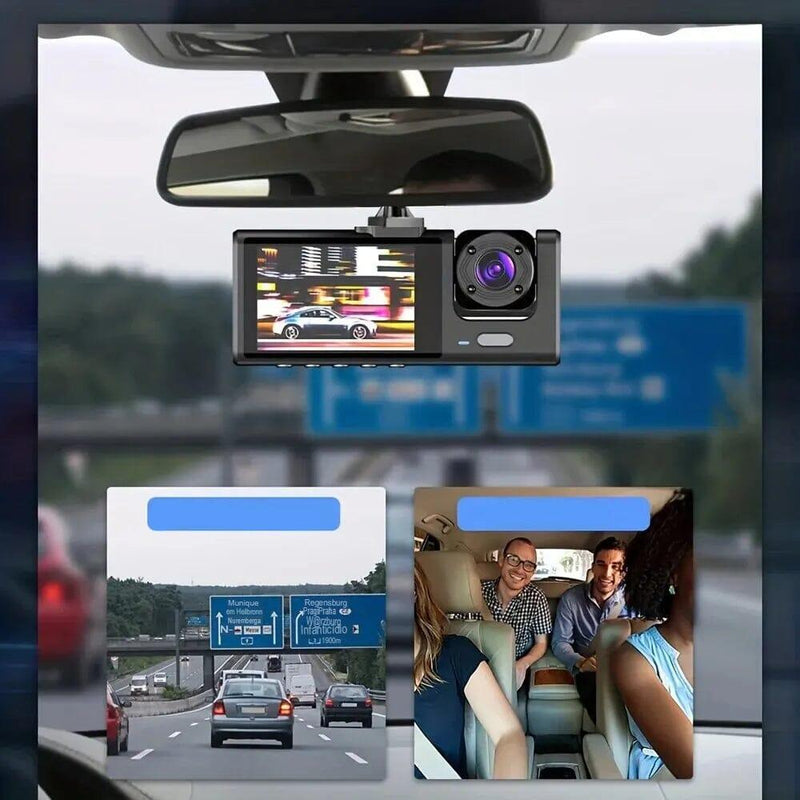 Câmera Veicular Universal com 3 Lentes - DashCam - Neonex Store