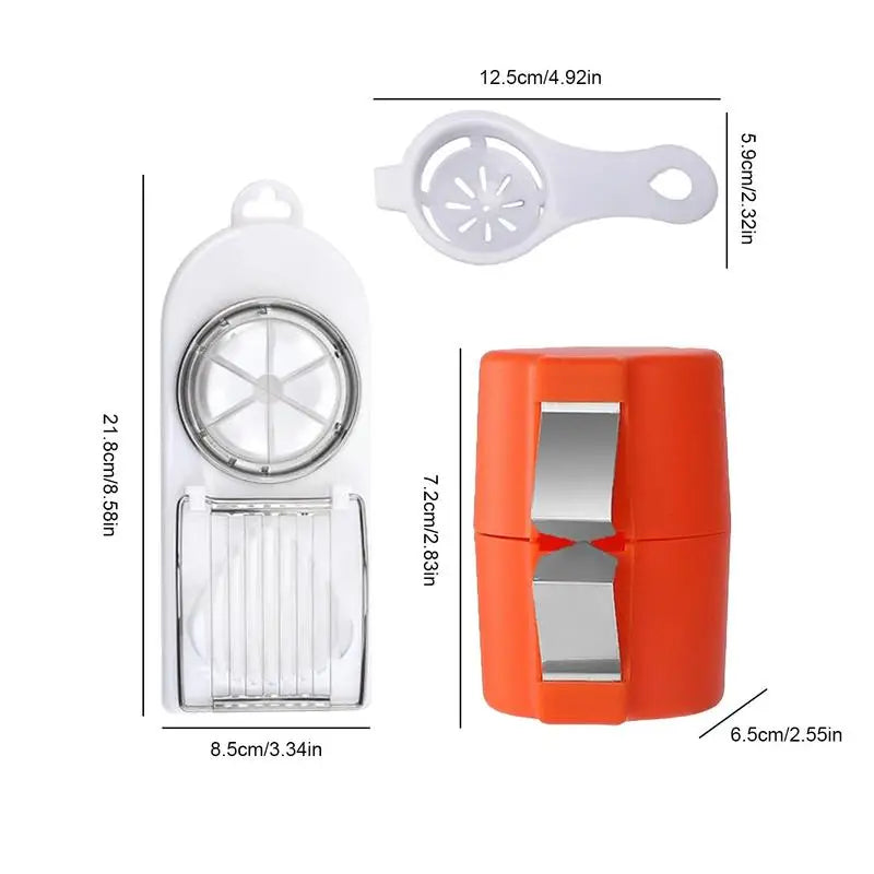 Kit Multifuncional de Cozinha: Abridor, Separador e Cortador de Ovos - Praticidade e Elegância na Sua Rotina! - Neonex Store