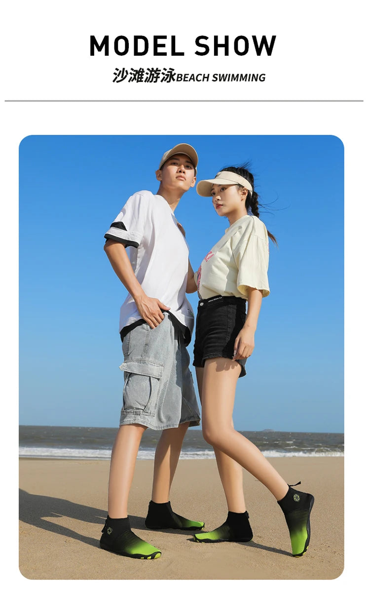 Meias de Mergulho Cano Alto Sapatos de Água Descalço Sandália de Natação Masculina Sapato de Praia Aqua Feminino Tênis com Drenagem para Caminhada Fitness Pesca e Yoga - Neonex Store