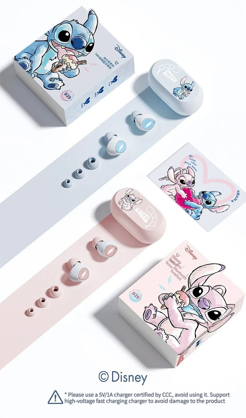 Fones de Ouvido Bluetooth Angel D29 - Tecnologia e Estilo Inspirados em Lilo & Stitch! - Neonex Store