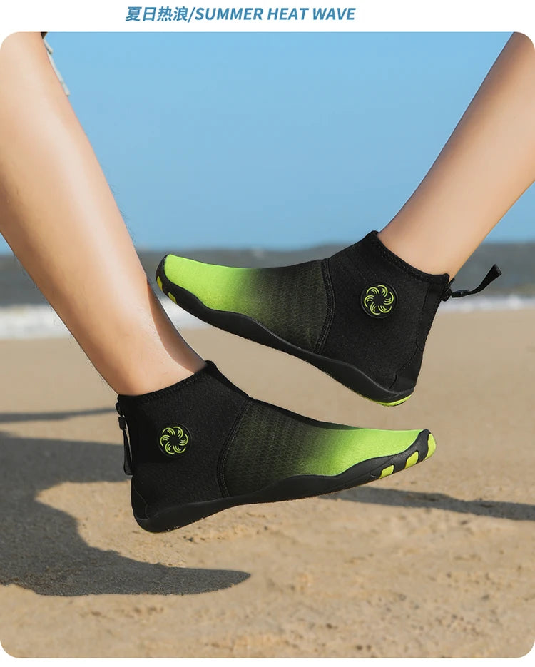 Meias de Mergulho Cano Alto Sapatos de Água Descalço Sandália de Natação Masculina Sapato de Praia Aqua Feminino Tênis com Drenagem para Caminhada Fitness Pesca e Yoga - Neonex Store