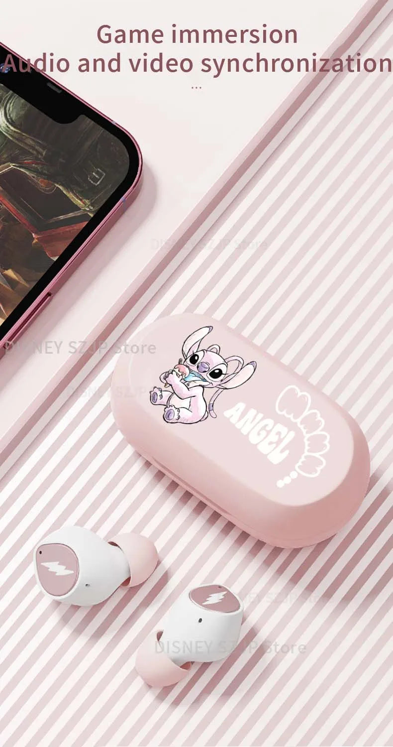 Fones de Ouvido Bluetooth Angel D29 - Tecnologia e Estilo Inspirados em Lilo & Stitch! - Neonex Store