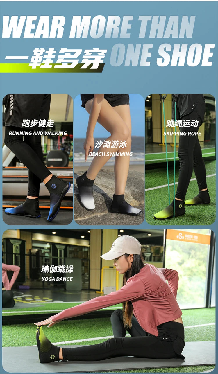 Meias de Mergulho Cano Alto Sapatos de Água Descalço Sandália de Natação Masculina Sapato de Praia Aqua Feminino Tênis com Drenagem para Caminhada Fitness Pesca e Yoga - Neonex Store