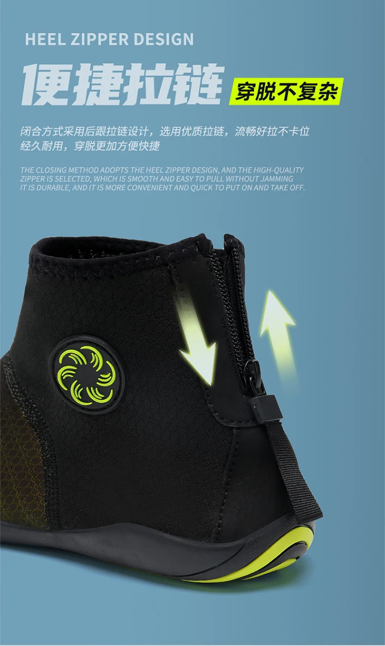 Meias de Mergulho Cano Alto Sapatos de Água Descalço Sandália de Natação Masculina Sapato de Praia Aqua Feminino Tênis com Drenagem para Caminhada Fitness Pesca e Yoga - Neonex Store