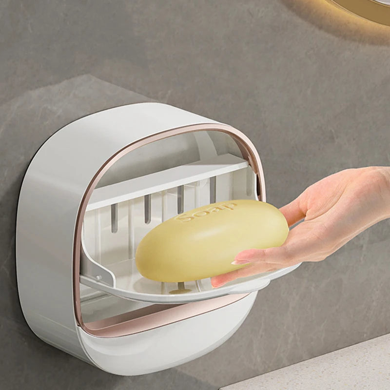 "Porta-Sabonete de Luxo Montado na Parede - Organização e Elegância Sem Furos!" - Neonex Store