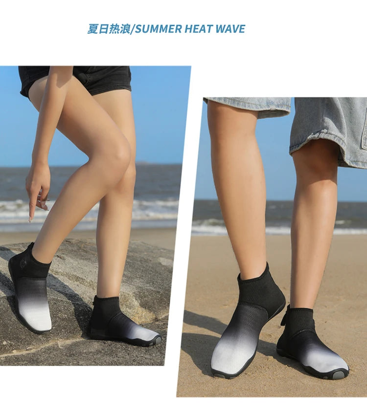 Meias de Mergulho Cano Alto Sapatos de Água Descalço Sandália de Natação Masculina Sapato de Praia Aqua Feminino Tênis com Drenagem para Caminhada Fitness Pesca e Yoga - Neonex Store