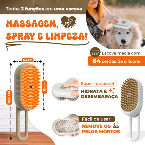 PetCare Max 3 em 1: A Escova Elétrica que Transforma os Cuidados com Seu Pet! - Neonex Store